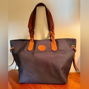Dooney & Bourke Canvas Tote w/ Leather Handles and Tassels 👜